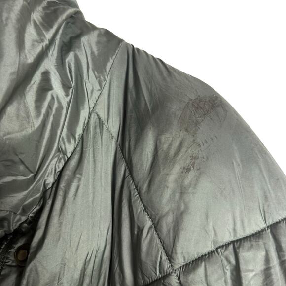 OOF Green Quilted Oversized Nylon High Neck Puffer Jacket Size XS - Picture 7 of 16